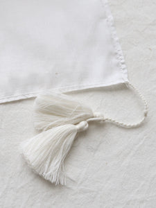 BUNON ブノン インド手紡ぎカディ 手刺繍 タッセルスカーフ – CREER