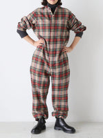 画像をギャラリービューアに読み込む, R&amp;D.M.Co- ウールタータンチェックジャンプスーツ [5905]
