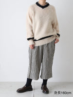 画像をギャラリービューアに読み込む, R&amp;D.M.Co- ギンガムチェックゴムパンツ [7608]
