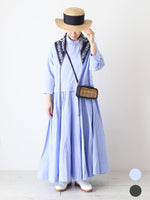 画像をギャラリービューアに読み込む, Veritecoeur フレアタックシャンブレーワンピース [VC-2819]
