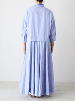 画像をギャラリービューアに読み込む, Veritecoeur フレアタックシャンブレーワンピース [VC-2819]
