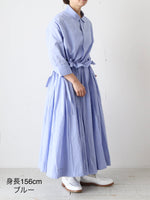 画像をギャラリービューアに読み込む, Veritecoeur フレアタックシャンブレーワンピース [VC-2819]
