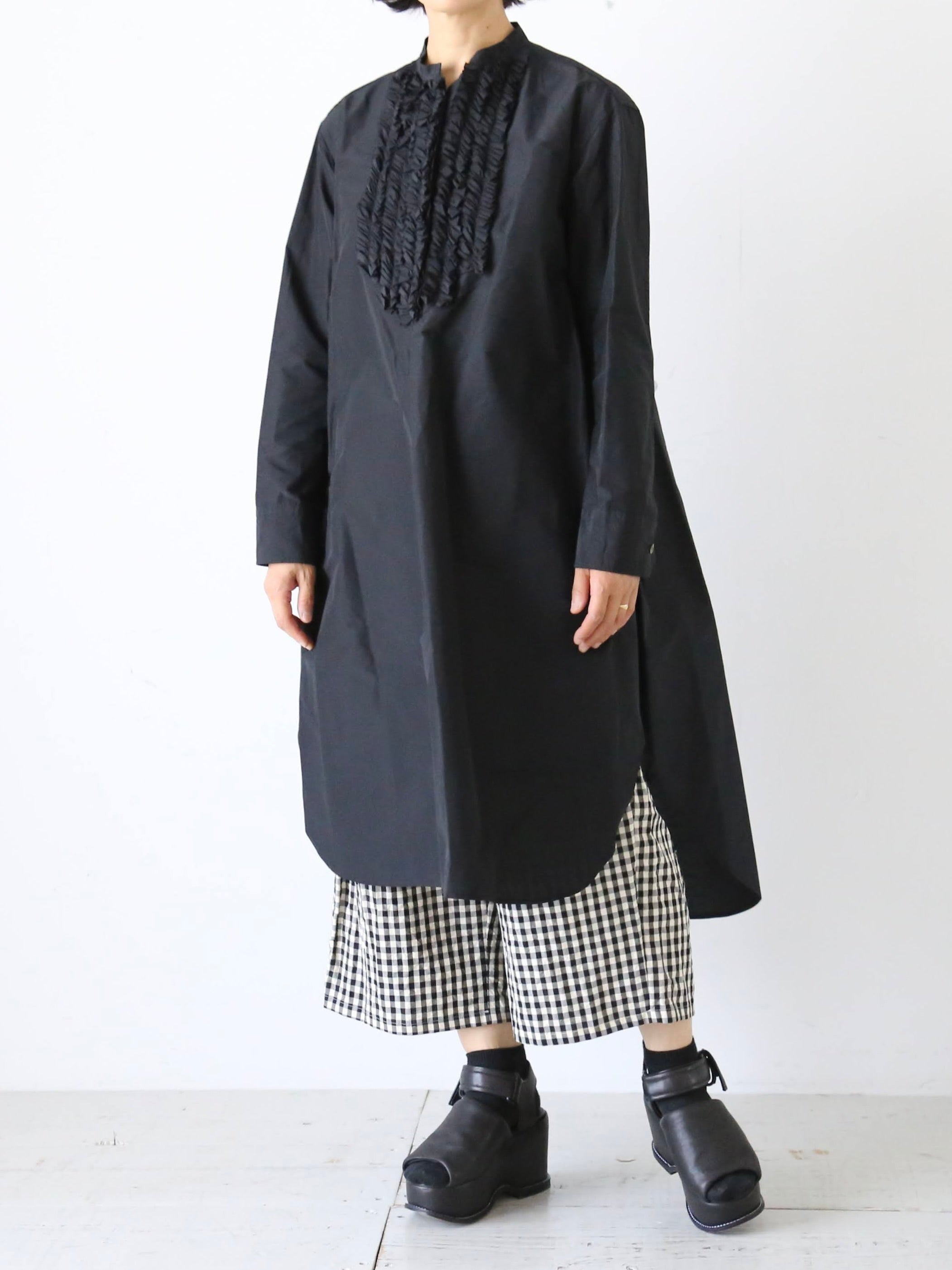 R&D.M.Co- タフタチェストフリルドレス [7668]