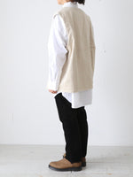 画像をギャラリービューアに読み込む, YARMO オーバーサイズドスリーブレスジャケット [YAR-25AW J22]
