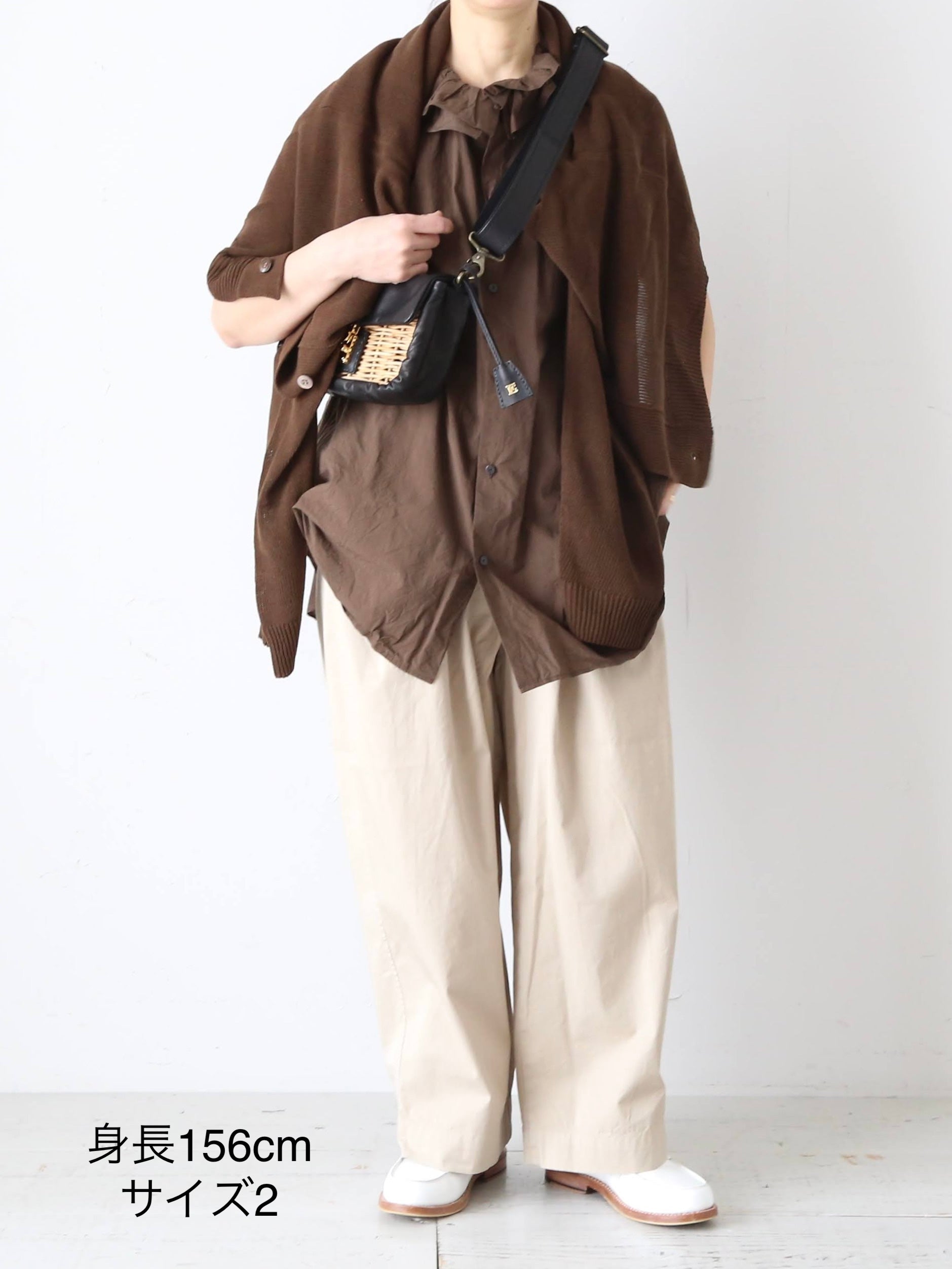 TOUJOURS 2インプリーツ バギーチノ ガーメントダイ ストレッチ