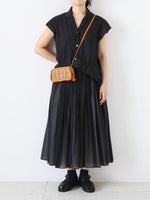 Load image into Gallery viewer, ebagos Rattan Long Wallet - Fini Shrink [35631BK]
