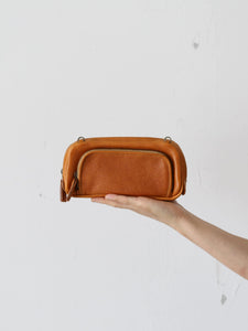 ebagos エバゴス 籐付き長財布 ブタシュリンク ゴールドブラウン