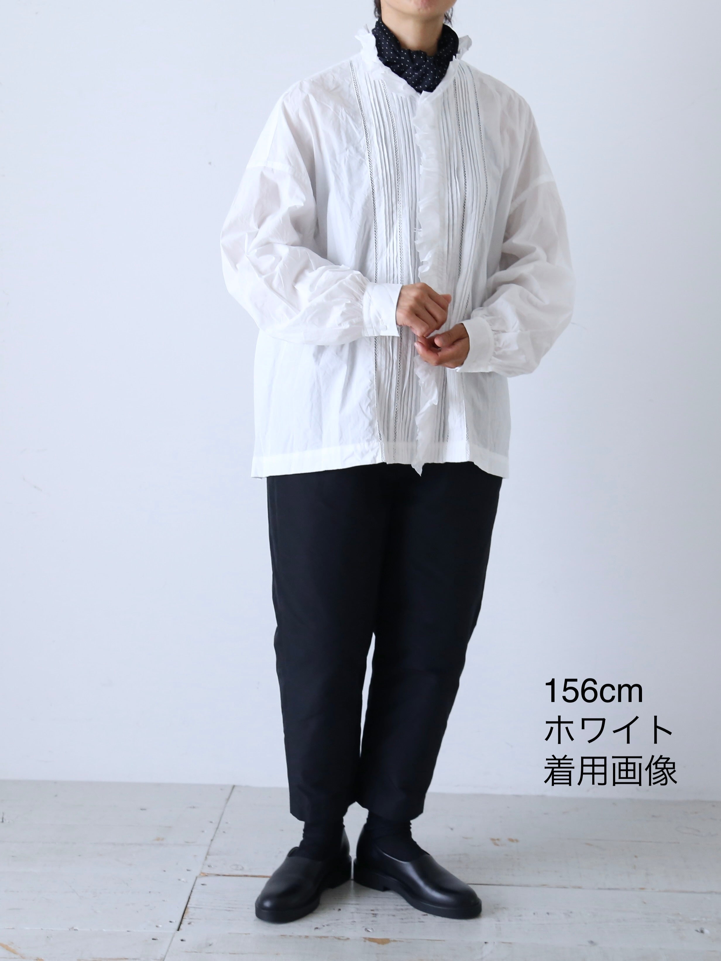 TOUJOURS レースピンタックラッフルシャツ [MM43DS01]