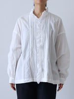 画像をギャラリービューアに読み込む, TOUJOURS レースピンタックラッフルシャツ [MM43DS01]
