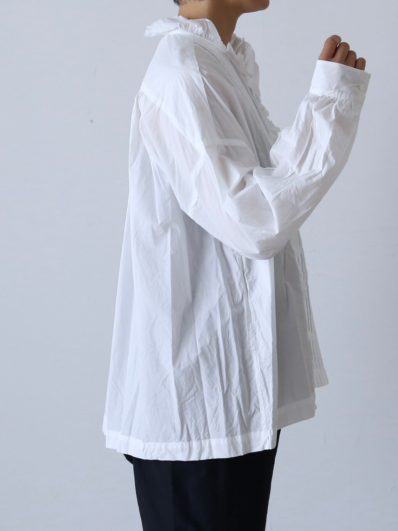 TOUJOURS レースピンタックラッフルシャツ [MM43DS01]