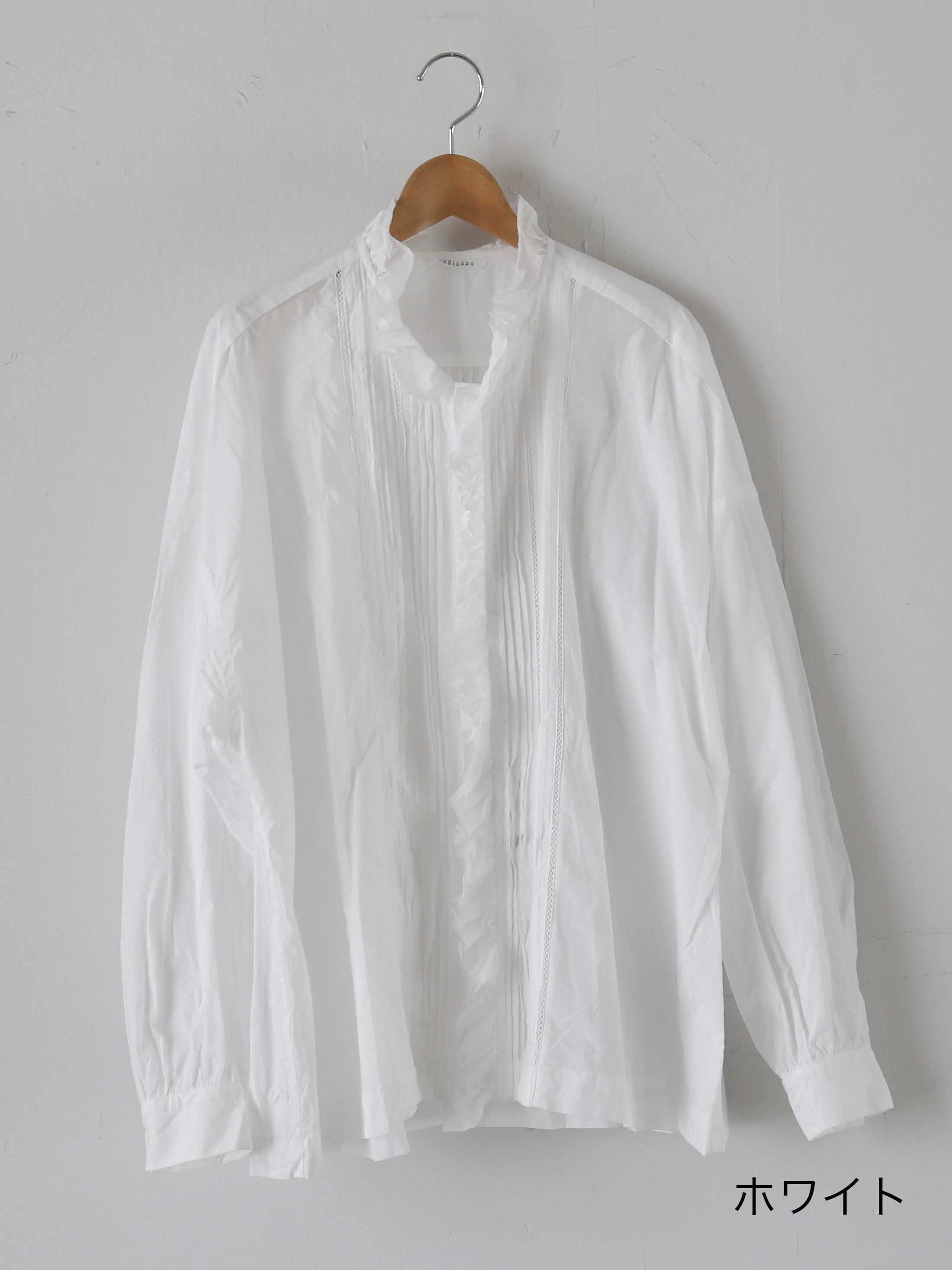 TOUJOURS レースピンタックラッフルシャツ [MM43DS01]