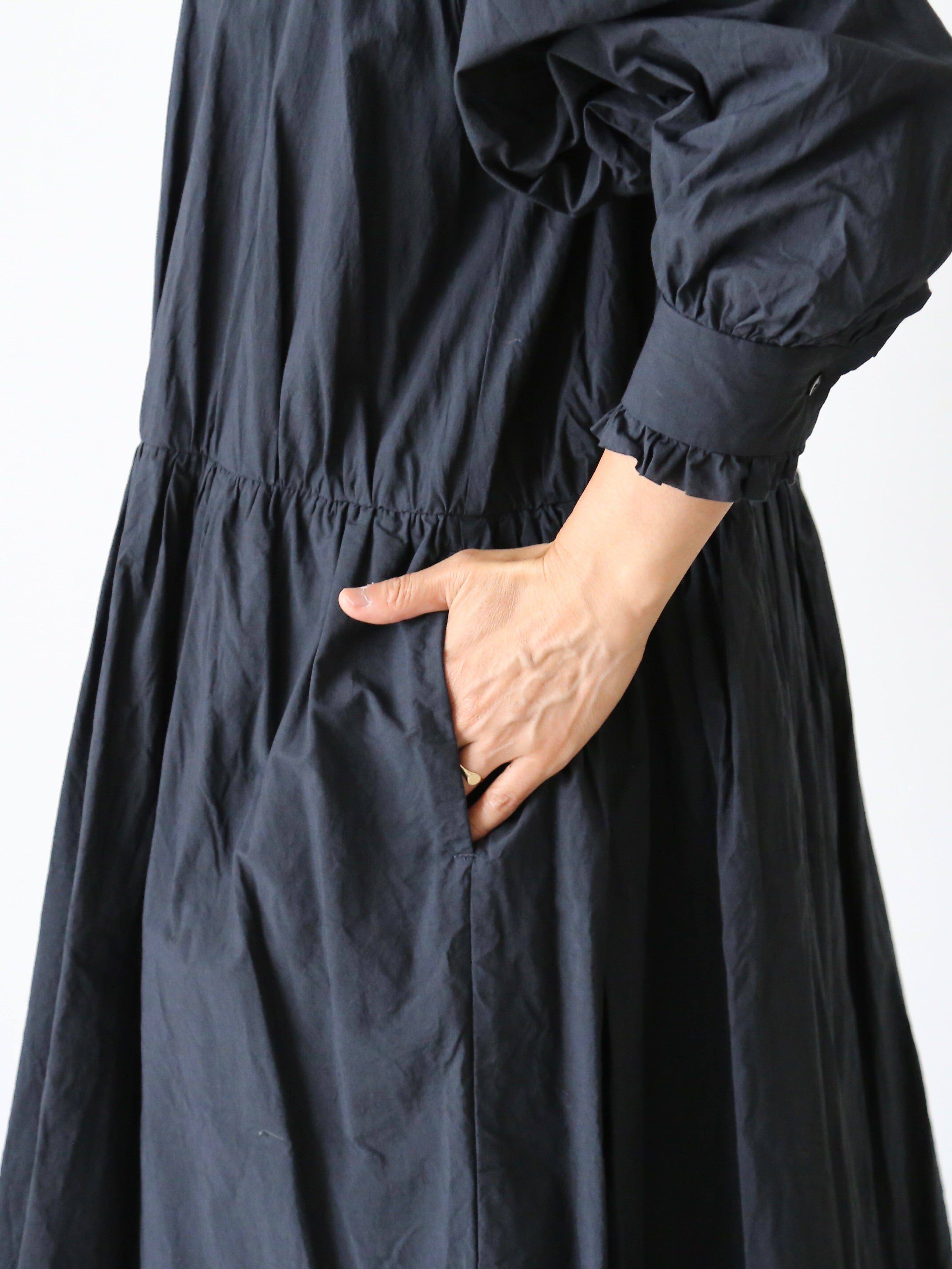 TOUJOURS ビショップスリーブクラシックギャザードレス [MM43DD03]