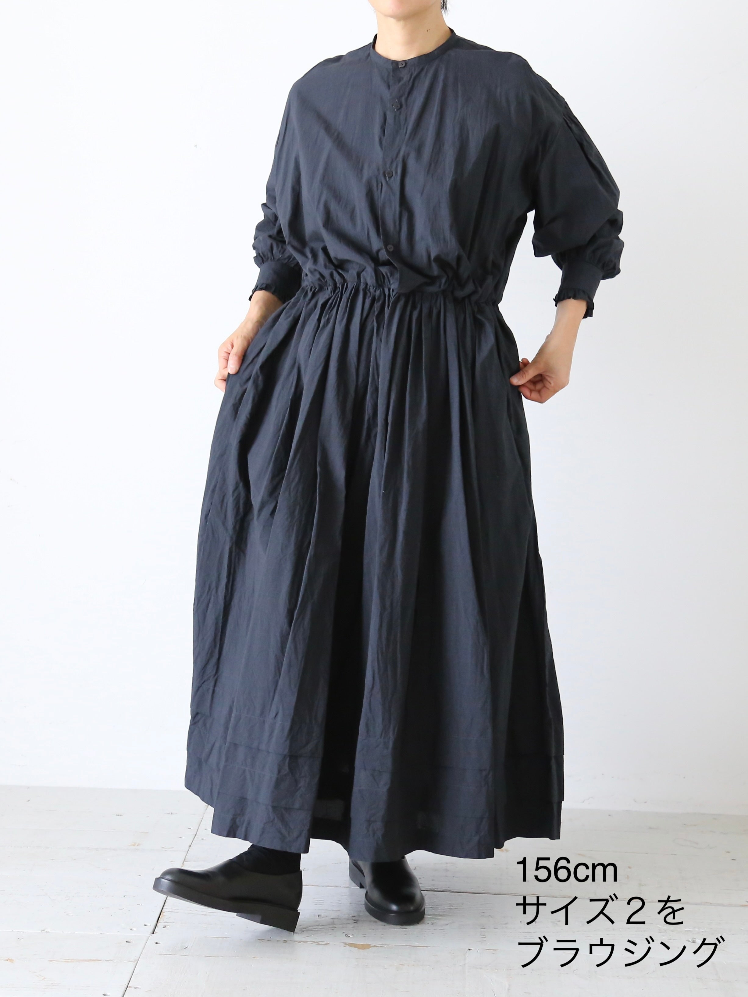 TOUJOURS ビショップスリーブクラシックギャザードレス [MM43DD03]