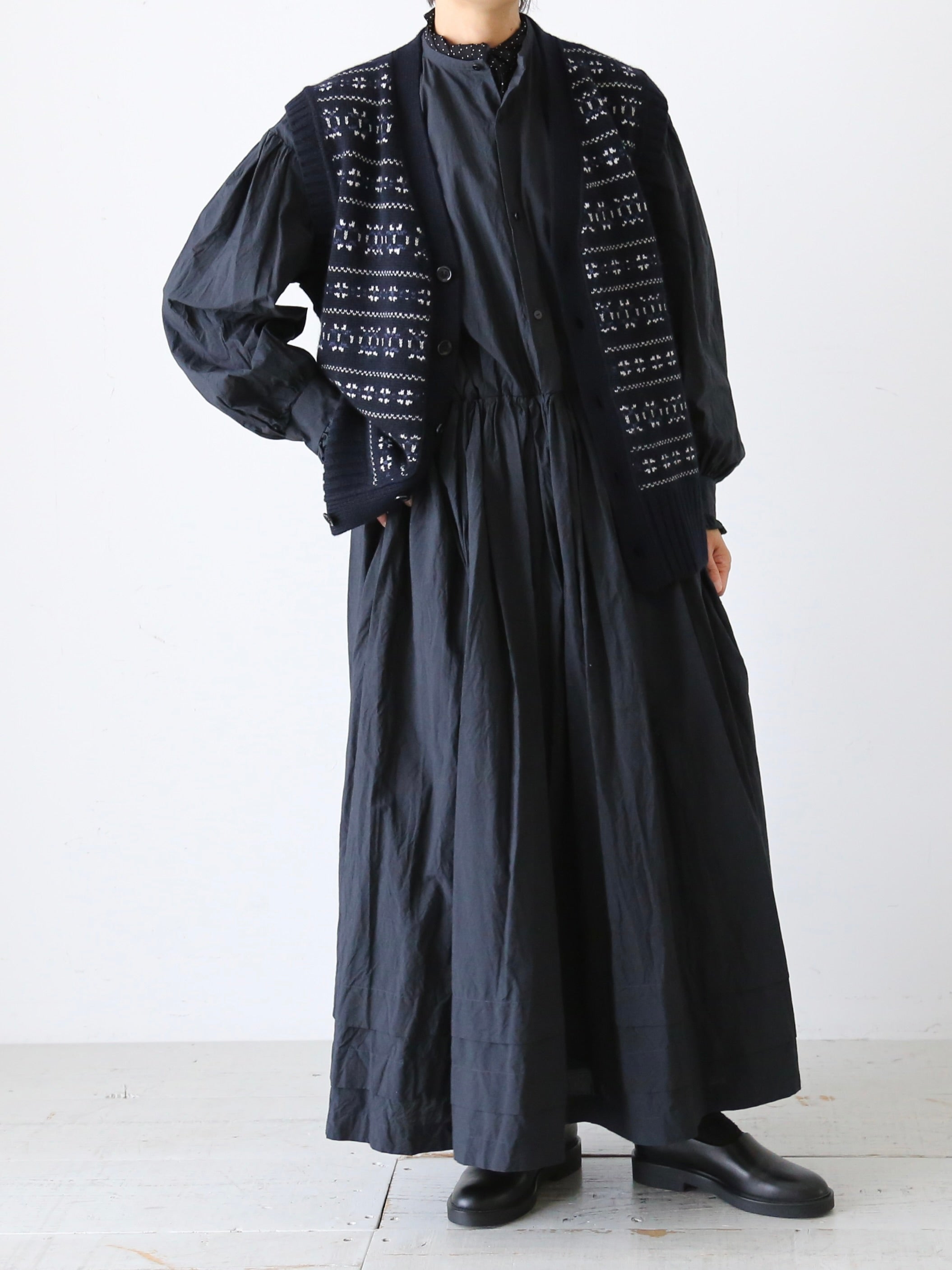 TOUJOURS ビショップスリーブクラシックギャザードレス [MM43DD03]