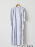 画像をギャラリービューアに読み込む, TOUJOURS ハーフビショップスリーブプリーテッドシャツドレス [MM44HD03]
