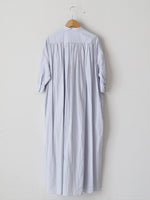 画像をギャラリービューアに読み込む, TOUJOURS ハーフビショップスリーブプリーテッドシャツドレス [MM44HD03]
