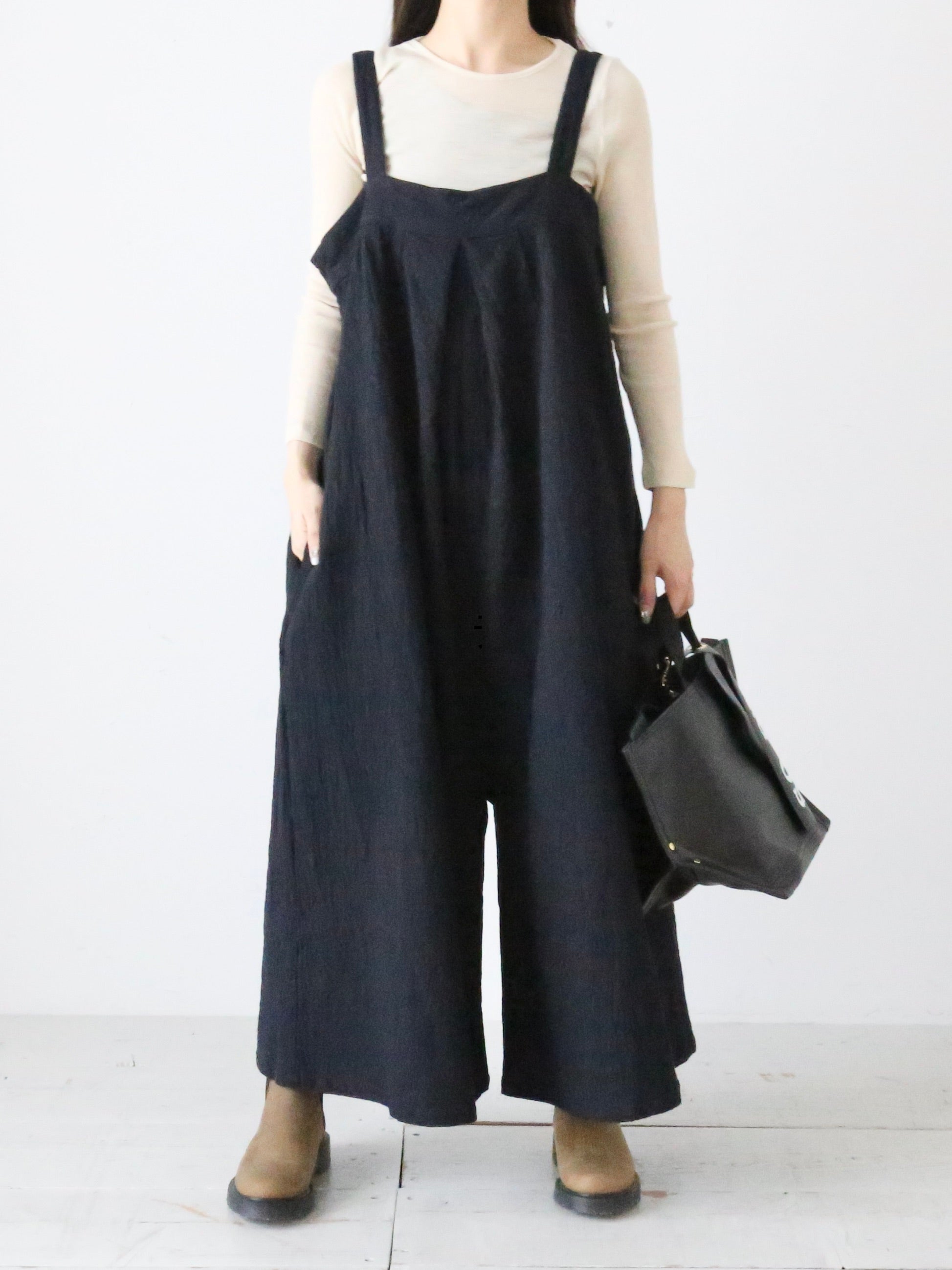 新品VeritecoeurVC-2641 ライトワッシャーサロペットパンツ