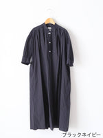 画像をギャラリービューアに読み込む, TOUJOURS ハーフビショップスリーブプリーテッドシャツドレス [MM44HD03]
