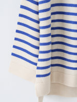 画像をギャラリービューアに読み込む, TOWAVASE バスクプルオーバー(ボートネック) 二本どり [mdm02-02]
