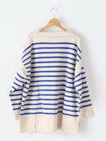 画像をギャラリービューアに読み込む, TOWAVASE バスクプルオーバー(ボートネック) 二本どり [mdm02-02]
