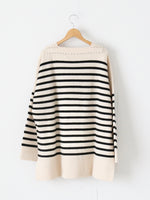 画像をギャラリービューアに読み込む, TOWAVASE バスクプルオーバー(ボートネック) 二本どり [mdm02-02]
