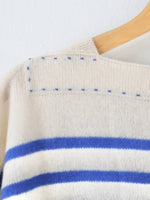 画像をギャラリービューアに読み込む, TOWAVASE バスクプルオーバー (ボートネック) 一本どり [mdm02-01]
