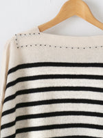 画像をギャラリービューアに読み込む, TOWAVASE バスクプルオーバー (ボートネック) 一本どり [mdm02-01]
