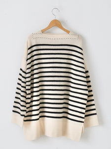 TOWAVASE バスクプルオーバー (ボートネック) 一本どり [mdm02-01] – CREER