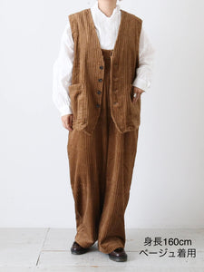 Yarmo ハイライズプレーストラウザーズ　サロペット 新品】Yarmo ハイライズプレーストラウザーズ サロペット