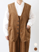 画像をギャラリービューアに読み込む, YARMO オーバーサイズドスリーブレスジャケット [YAR-25AW J22]
