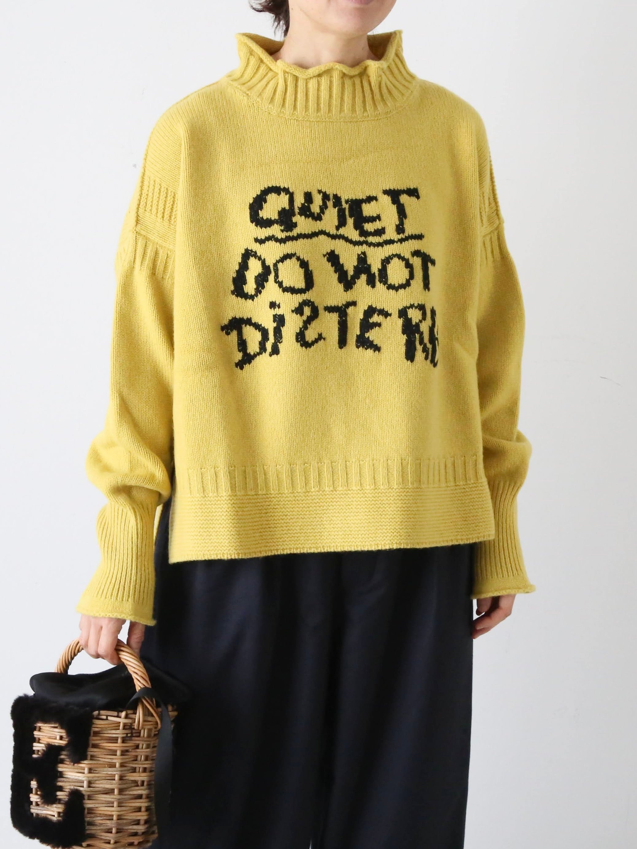 OBLI  19SS シルクニット silk knit イエロー ☆美品 オブリ plage（プラージュ） ニット セーター Silk lili B/N ニット