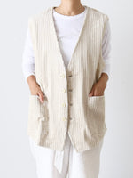 画像をギャラリービューアに読み込む, YARMO オーバーサイズドスリーブレスジャケット [YAR-25AW J22]
