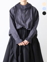 画像をギャラリービューアに読み込む, BUNON タックカラーブラウス [BN2642]
