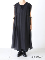 画像をギャラリービューアに読み込む, TOUJOURS ドローストリングジレドレス [TM43ID03]
