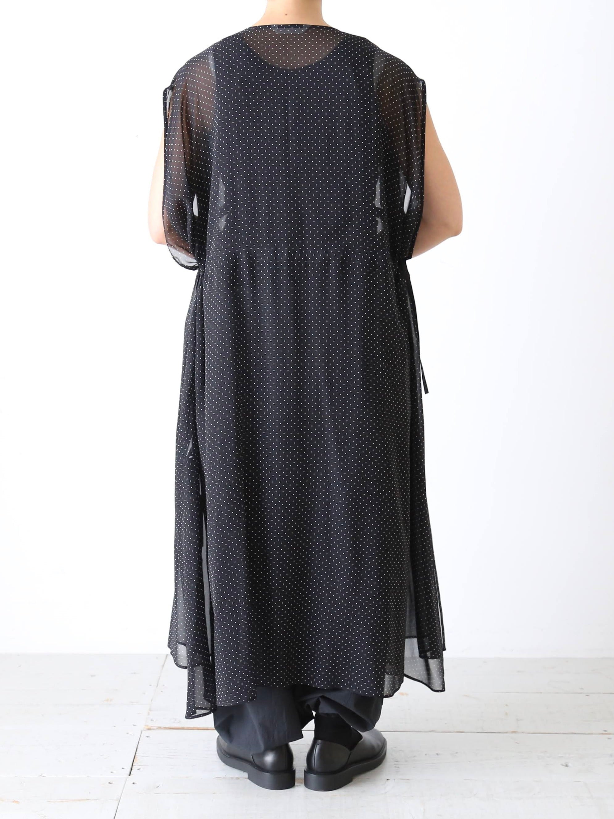 TOUJOURS ドローストリングジレドレス [TM43ID03]