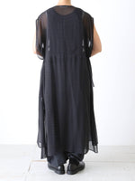 画像をギャラリービューアに読み込む, TOUJOURS ドローストリングジレドレス [TM43ID03]
