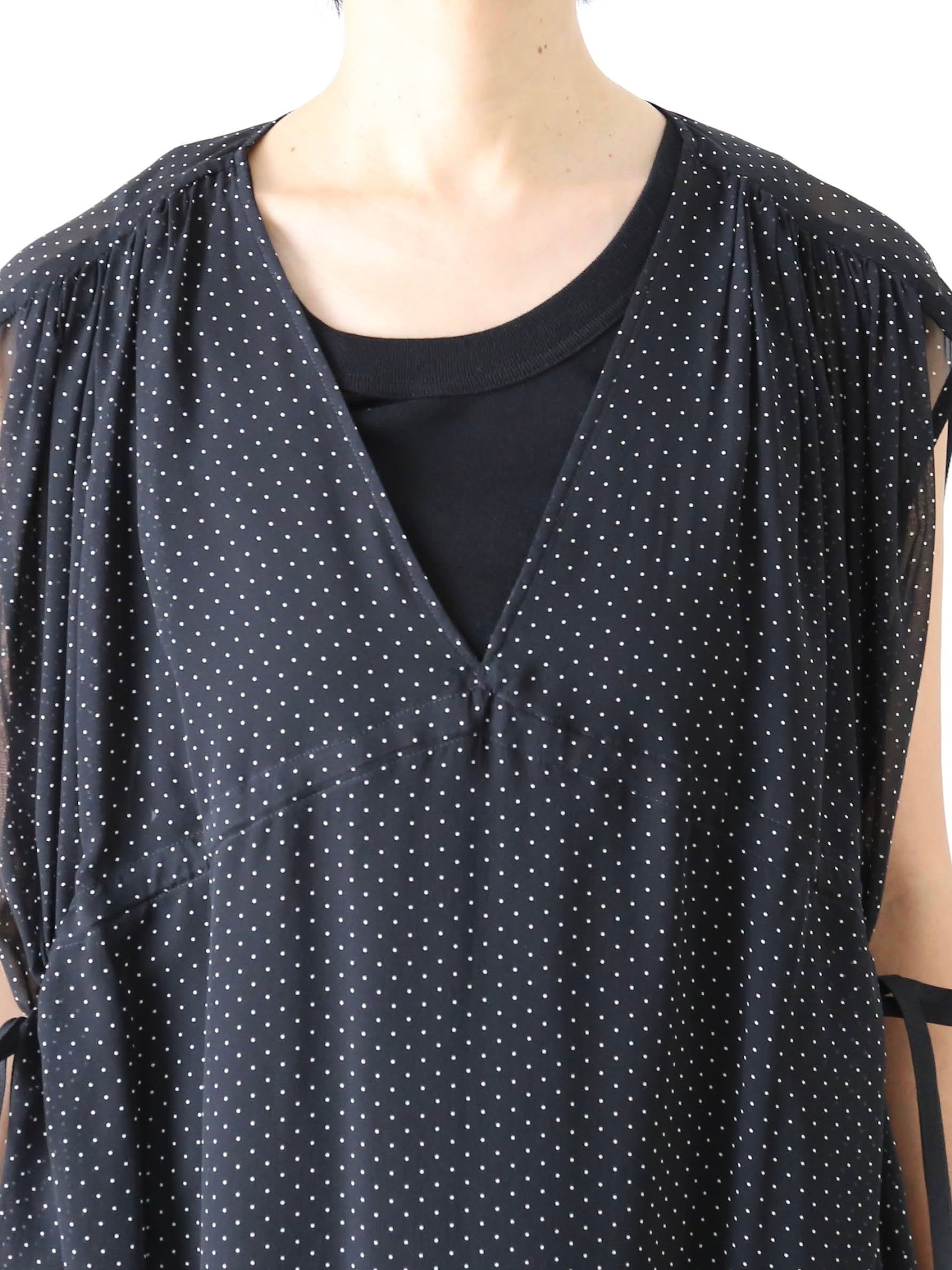 TOUJOURS ドローストリングジレドレス [TM43ID03]