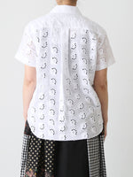 画像をギャラリービューアに読み込む, tao 綿ローン刺繍×綿ブロードブラウス [TQ-B012-051]
