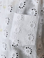 画像をギャラリービューアに読み込む, tao 綿ローン刺繍×綿ブロードブラウス [TQ-B012-051]
