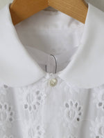 画像をギャラリービューアに読み込む, tao 綿ローン刺繍×綿ブロードブラウス [TQ-B012-051]
