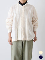 画像をギャラリービューアに読み込む, TOUJOURS レースピンタックラッフルシャツ [MM43DS01]
