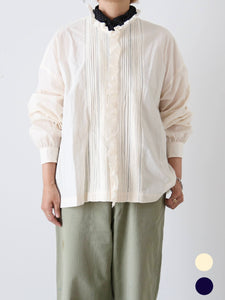 TOUJOURS レースピンタックラッフルシャツ [MM43DS01] – CREER