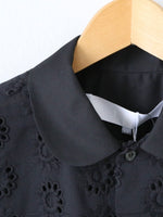 画像をギャラリービューアに読み込む, tao 綿ローン刺繍×綿ブロードブラウス [TQ-B012-051]
