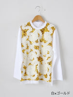 画像をギャラリービューアに読み込む, tao  エステルチュール×綿天竺 刺繍Tシャツ [TP-T008-051]
