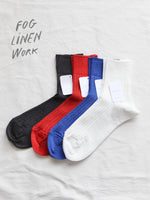 画像をギャラリービューアに読み込む, fog linen work リネンリブソックス [LWK316]
