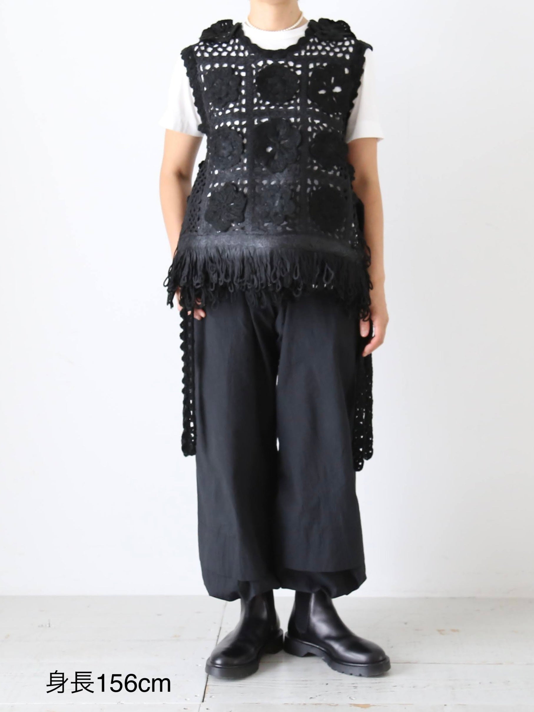 tao  エステル×アクリルかぎ針モチーフ編ベスト [TP-N006-051]