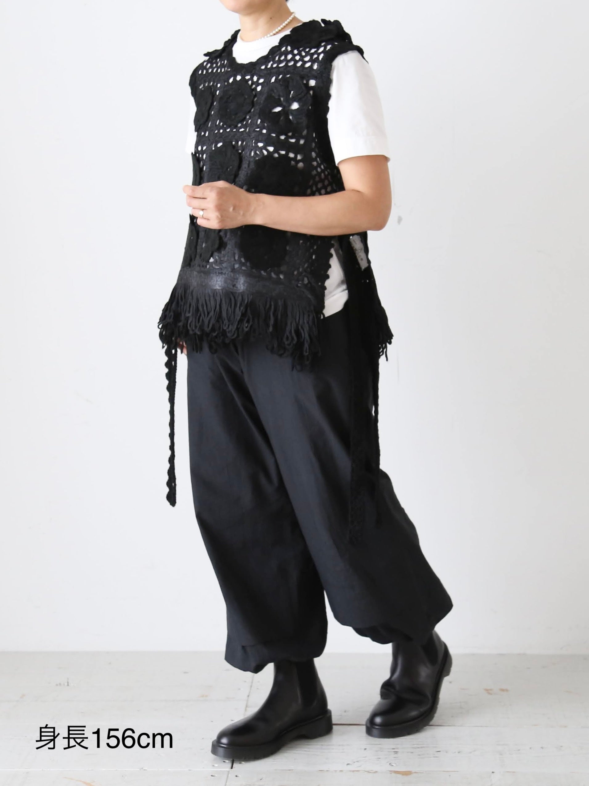 tao  エステル×アクリルかぎ針モチーフ編ベスト [TP-N006-051]