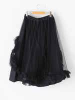 Load image into Gallery viewer, noir kei ninomiya Cotton Typewriter x Nylon Tulle Skirt [3Q-S021-051]
