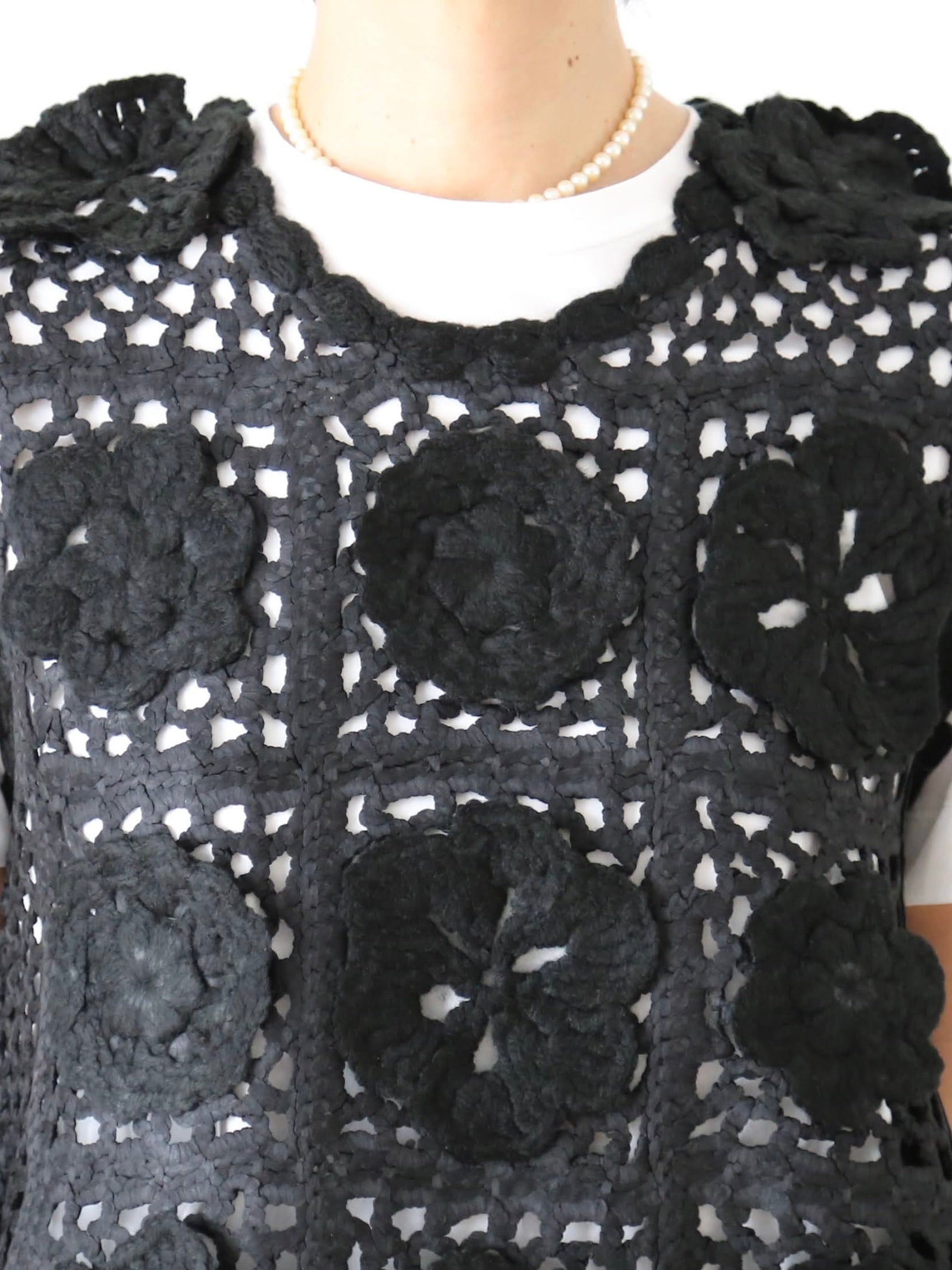 tao  エステル×アクリルかぎ針モチーフ編ベスト [TP-N006-051]