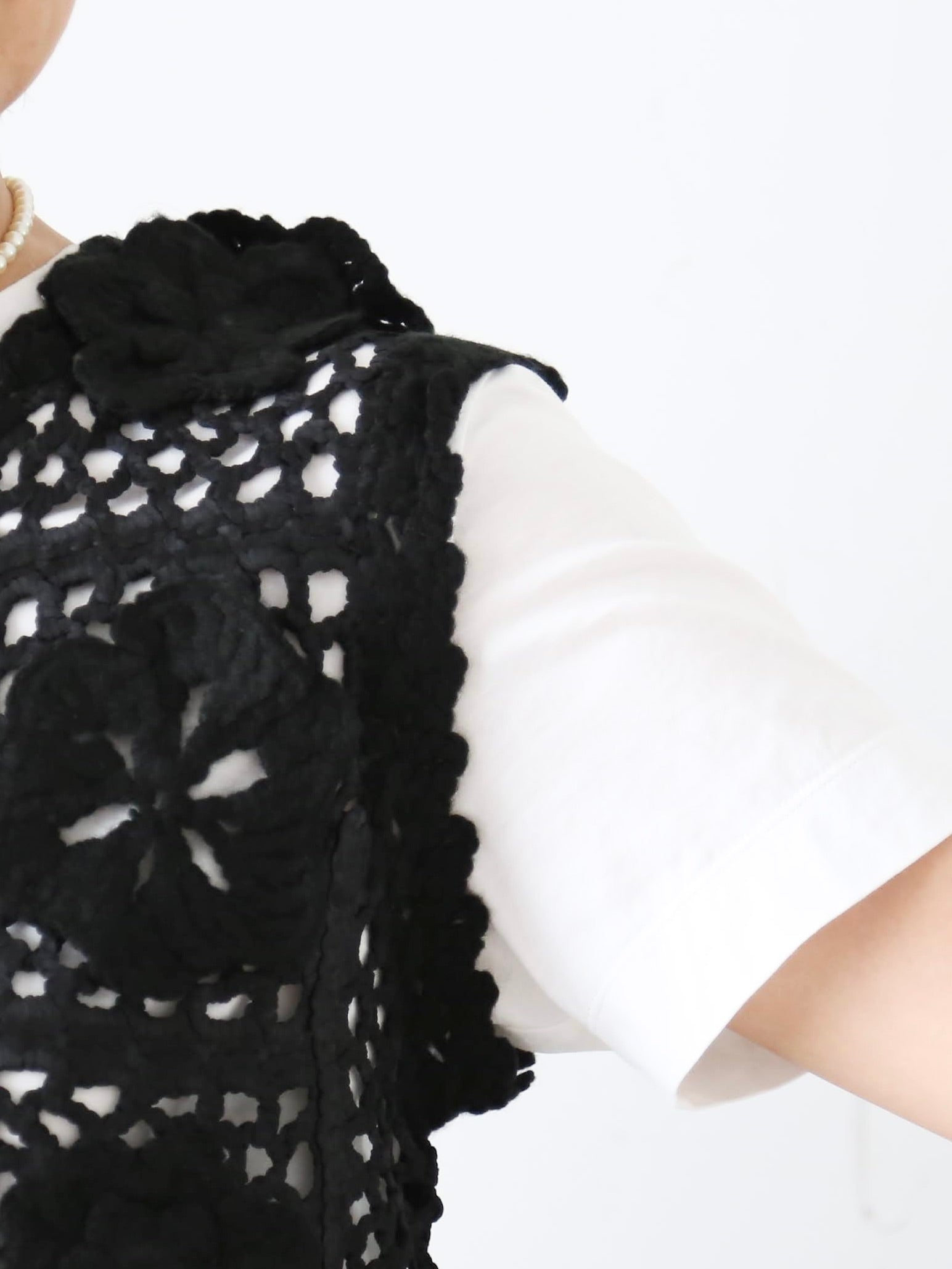 tao  エステル×アクリルかぎ針モチーフ編ベスト [TP-N006-051]